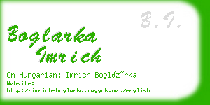 boglarka imrich business card